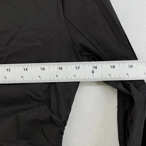 Fashion Nova Top Women's Sz M Black Collared Long Sleeve Toggle Front Side Zip - Picture 3 of 13